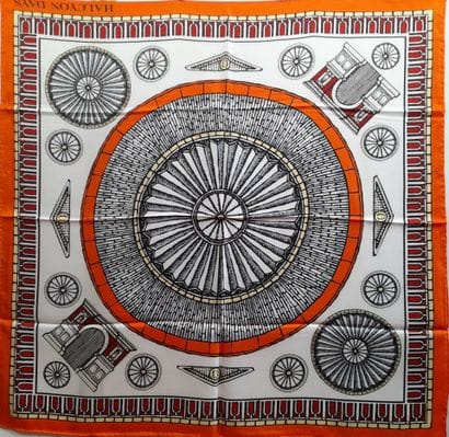HALCYON DAYS.
Silk twill square decorated...