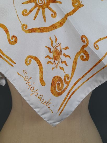 SCHIAPARELLI.
Silk twill square decorated...