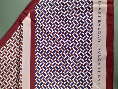 BULGARI.
Silk point with geometric decoration...