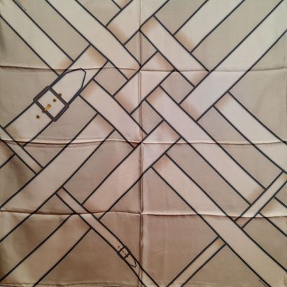 BURBERRY.
Silk twill square decorated with...