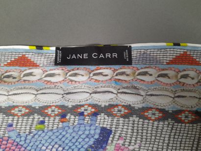 JANE CARR.
Set of two silk points with polychrome...