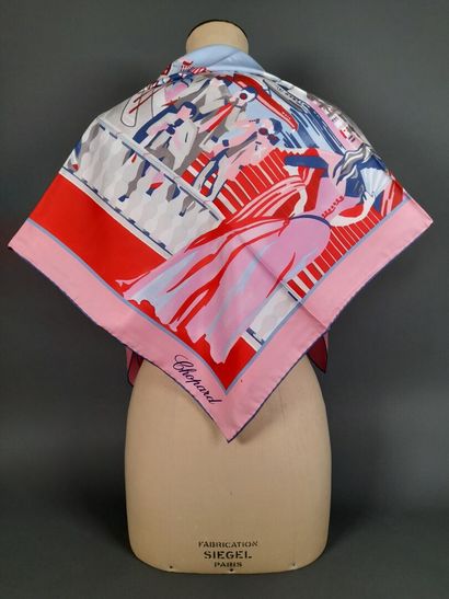 CHOPARD.
Silk twill square decorated with...