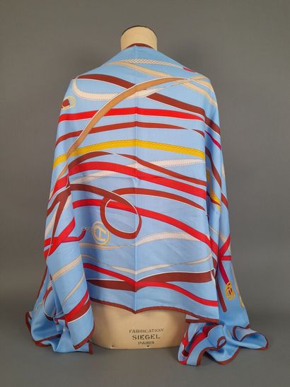 AIGNER.
Cotton and silk scarf decorated with...