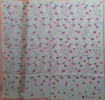 NINA RICCI.
Shaped silk square decorated...