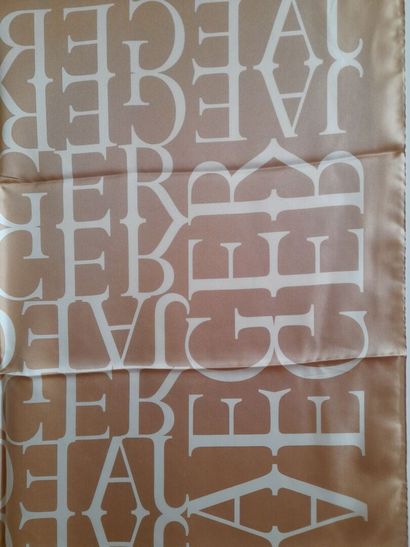 JAEGER.
Silk twill square decorated with...