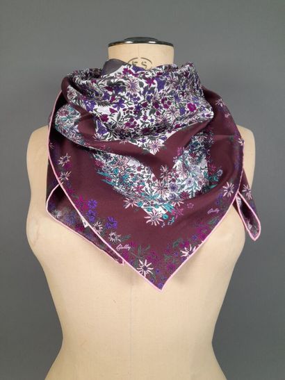 BALLY.
Silk twill square decorated with flowers...