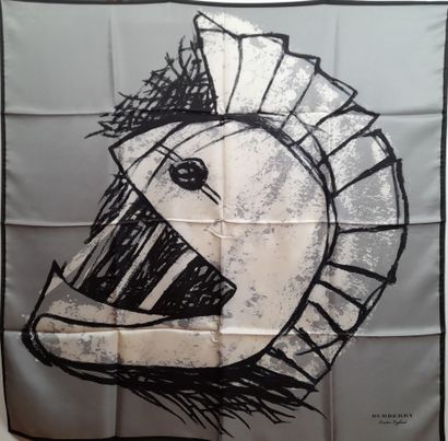 BURBERRY, LONDON ENGLAND.
Silk twill square...