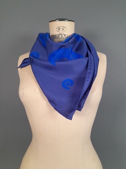 Lot including: 
- AIGNIER.
Blue silk scarf...