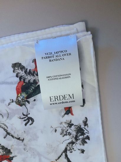 ERDEM.
Cotton square decorated with polychrome...