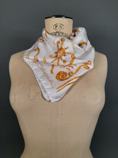SCHIAPARELLI.
Silk twill square decorated...
