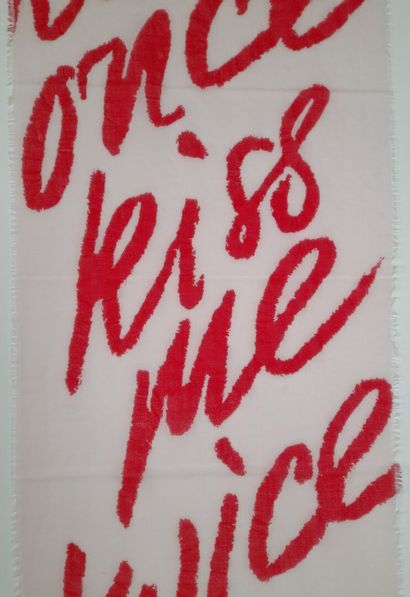 VIVIENNE WESTWOOD.
Fringed wool scarf decorated...