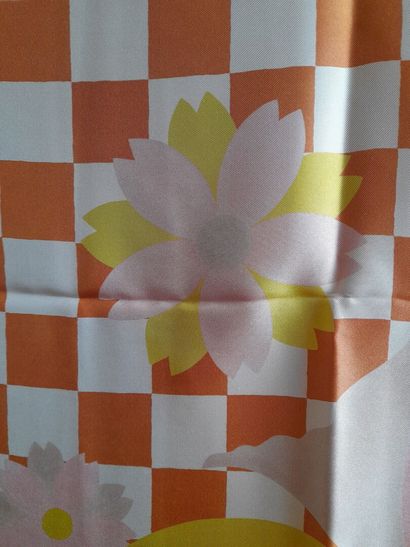 BALLY.
Silk twill square decorated with flowers...