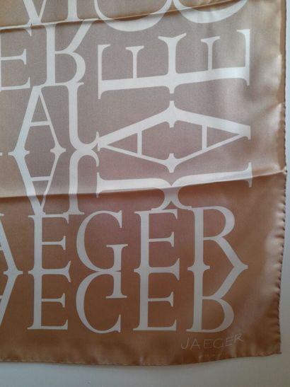 JAEGER.
Silk twill square decorated with...