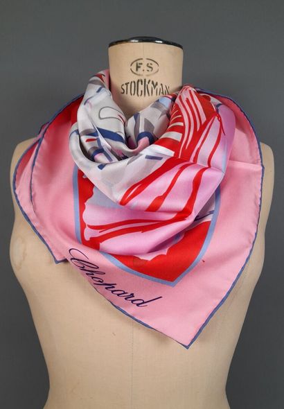 CHOPARD.
Silk twill square decorated with...