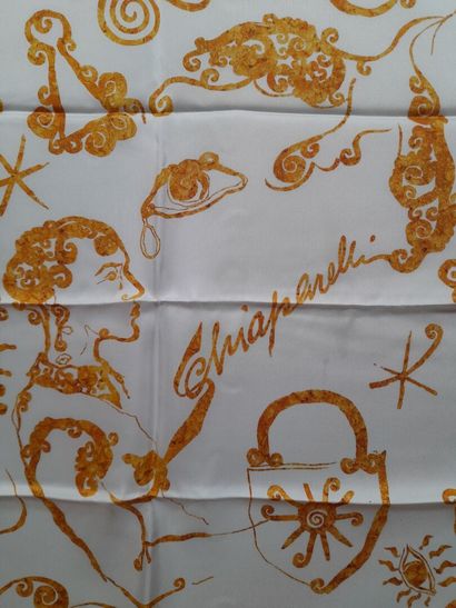 SCHIAPARELLI.
Silk twill square decorated...