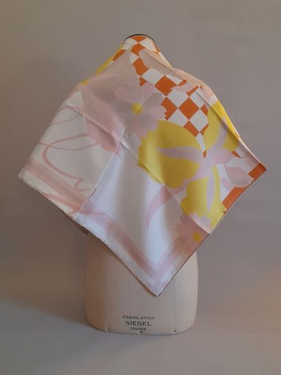 BALLY.
Silk twill square decorated with flowers...