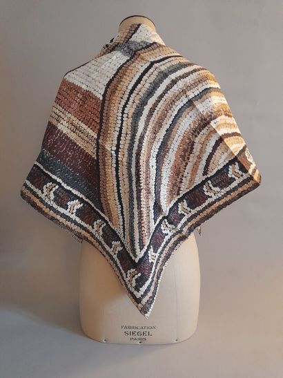 LONGCHAMP, PARIS.
Silk twill square with...