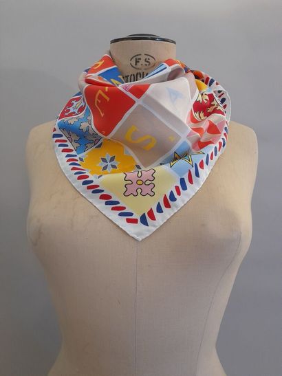 INES DE LA FRESSANGE.
Silk twill square with...