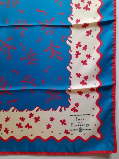 INES DE LA FRESSANGE.
Silk twill square decorated...