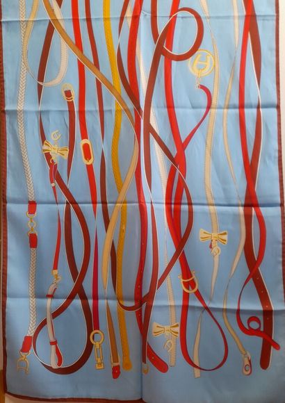 AIGNER.
Cotton and silk scarf decorated with...