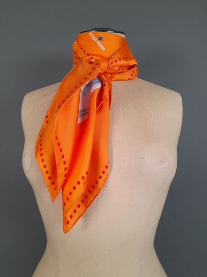 ACQUA PANNA.
Silk twill square decorated...