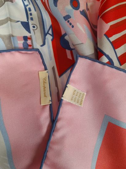 CHOPARD.
Silk twill square decorated with...
