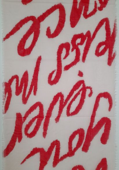 VIVIENNE WESTWOOD.
Fringed wool scarf decorated...
