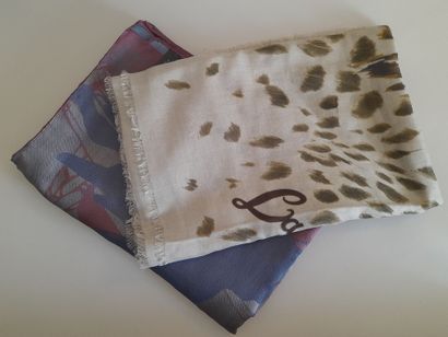 Lot including:
- Silk and cotton stole decorated...