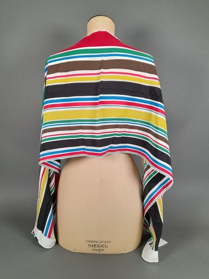 KENZO.
Silk scarf decorated with polychrome...