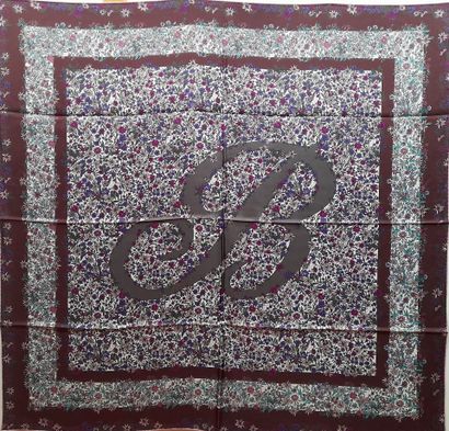 BALLY.
Silk twill square decorated with flowers...