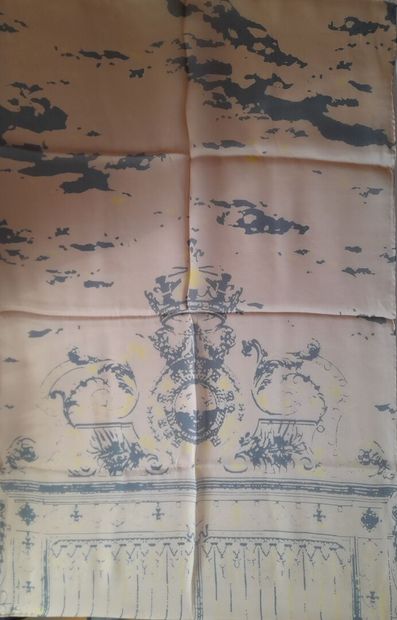 JANE CARR.
Set of two silk scarves decorated...