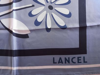 LANCEL, PARIS.
Silk twill square decorated...