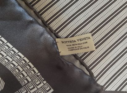 Lot including:
- MONCLER.
Silk twill square...