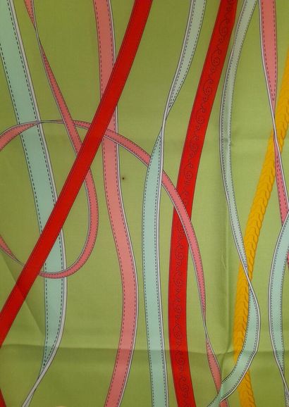 AIGNER.
Scarf in cotton twill and silk decorated...