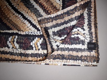 LONGCHAMP, PARIS.
Silk twill square with...