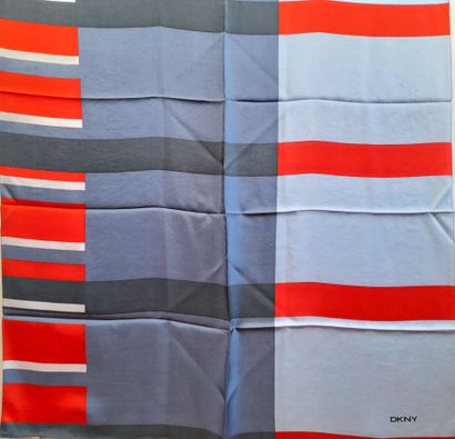Lot including:
- DKNY.
Silk twill square...