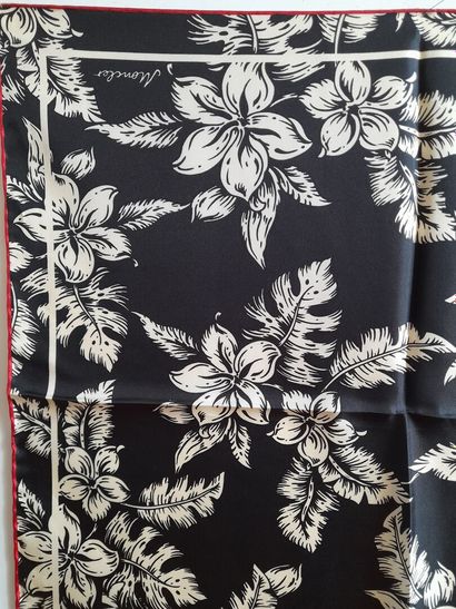 Lot including:
- MONCLER.
Silk twill square...