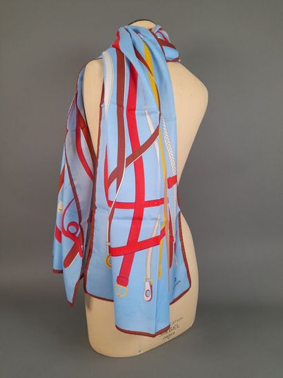 AIGNER.
Cotton and silk scarf decorated with...
