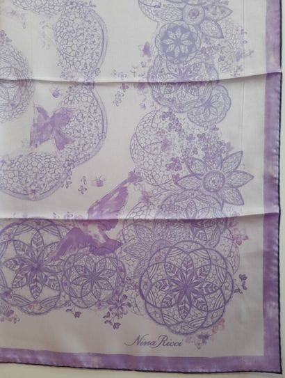 NINA RICCI.
Silk twill square decorated with...