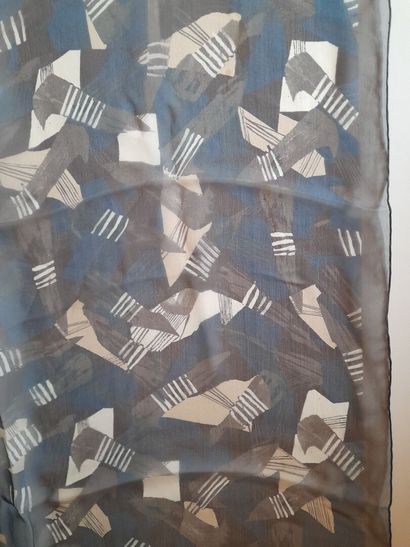 BALLY.
Set of two chiffon scarves with geometric...