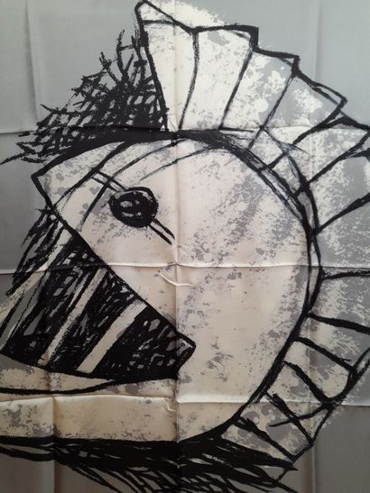 BURBERRY, LONDON ENGLAND.
Silk twill square...