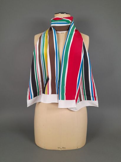 KENZO.
Silk scarf decorated with polychrome...