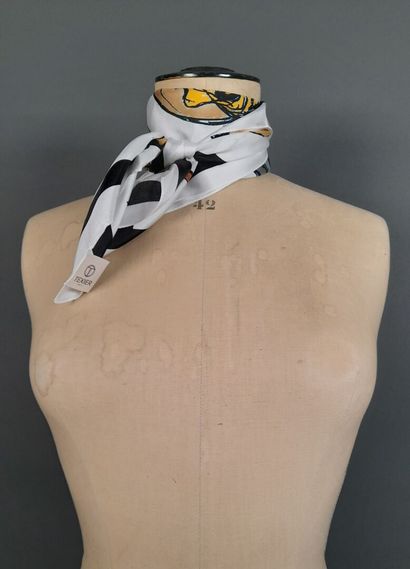 TEXIER.
Lot including : 
- Silk twill square...