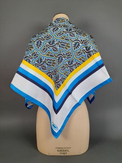 BOSCO.
Silk twill square decorated with stylized...