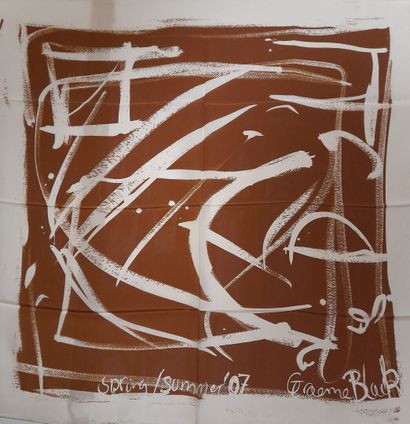 Lot including: 
- GRAEME BLACK.
Silk square...