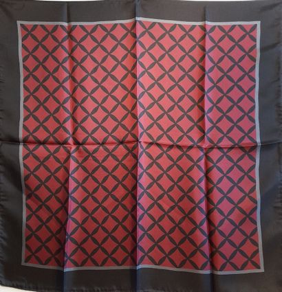 Set of two silk squares decorated with a...