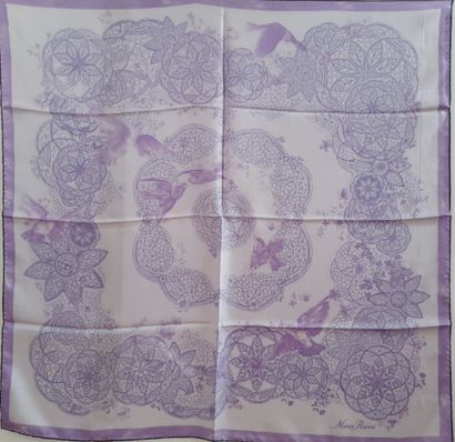 NINA RICCI.
Silk twill square decorated with...