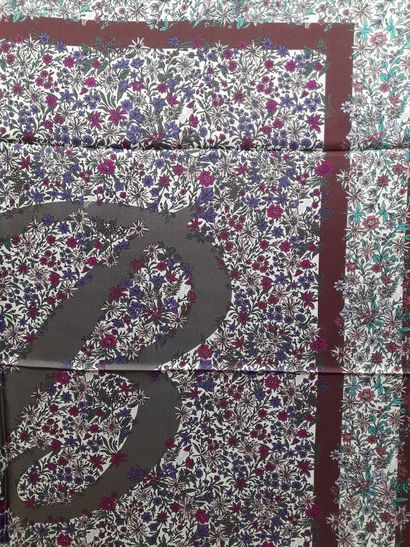 BALLY.
Silk twill square decorated with flowers...