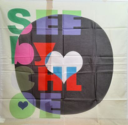 SEE BY CHLOE.
Cotton square with polychrome...