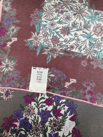 BALLY.
Silk twill square decorated with flowers...